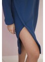 Kesi Dress with a hood and slit for side jeans