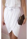 Kesi Tied dress with a clutch bottom white