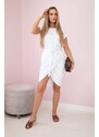 Kesi Tied dress with a clutch bottom white