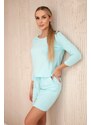 Kesi Viscose dress with waist tie mint