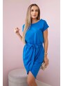 Kesi Tied dress with a clutch bottom - purple blue