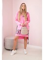 Kesi Hooded dress with print light pink
