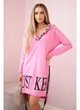 Kesi Hooded dress with print light pink