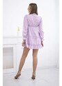 Kesi Dress with decorative ruffles in purple color