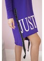 Kesi Hooded dress with dark purple print