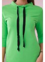 Kesi Dress with a tie at the neck light green