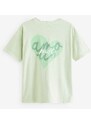 Next Majica pastelno zelena / bela