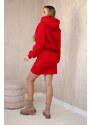 Kesi Insulated dress with a clutch at the bottom red