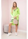 Kesi Hooded dress with pistachio print