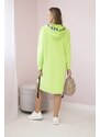 Kesi Hooded dress with pistachio print
