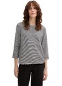 TOM TAILOR Majica temno modra / bela