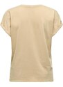 ONLY Majica temno bež / temno rjava / gorčica