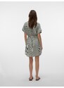 VERO MODA Dolga srajca 'VMBumpy' temno zelena / bela