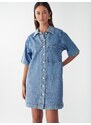 St MRLO Dolga srajca 'DENIM SHIRT DRESS' modra