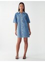 St MRLO Dolga srajca 'DENIM SHIRT DRESS' modra