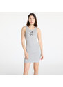 Obleka Calvin Klein Jeans Sl Cotton 1X1 Rib Dress Gray S