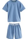 Next Pižama nebeško modra / temno zelena