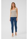 Kaffe Top z naramnicami 'KAMorita' mornarska / volneno bela