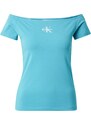 Calvin Klein Jeans Majica turkizna / bela