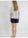 TOM TAILOR Kratke hlače za spanje 'Charlotte' mornarska / safir / bela