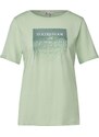 STREET ONE Majica trst / svetlo zelena / bela