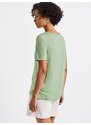STREET ONE Majica trst / svetlo zelena / bela