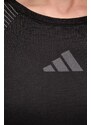 Majica z dolgimi rokavi za vadbo adidas Performance POWER črna barva, JH1364