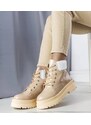 Gemre Beige insulated ankle boots with shearling Bryas