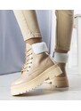 Gemre Beige insulated ankle boots with shearling Bryas