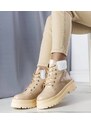 Gemre Beige insulated ankle boots with shearling Bryas