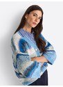 Rich & Royal Pletena jopa bež / modra / siva / bela