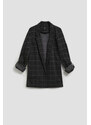Marisse Checked Jacket With Rolled-Up Sleeves