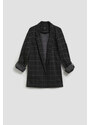 Marisse Checked Jacket With Rolled-Up Sleeves