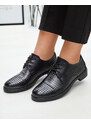 Resti Openwork black women's eco leather half shoes Azedvo- Footwear