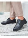 Resti Openwork black women's eco leather half shoes Azedvo- Footwear