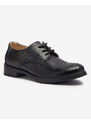 Resti Openwork black women's eco leather half shoes Azedvo- Footwear
