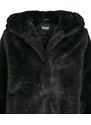 Urban Classics Prehoden plašč ' Ladies Hooded Teddy Coat ' črna