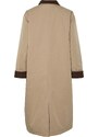 PIECES Prehoden plašč 'JORMA' rjava / greige