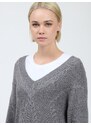 Influencer Pletena obleka siva