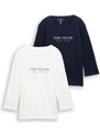 TOM TAILOR Majica mornarska / bela