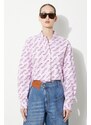 Bombažna srajca Kenzo Printed Slim Fit Shirt