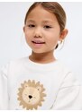 MANGO KIDS Majica 'ROAR' bež / temno bež / off-bela