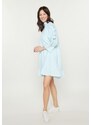 usha BLUE LABEL Obleka 'Fashion Look' svetlo modra / bela