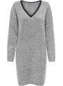 ONLY Pletena obleka 'ONLTAMMY' svetlo siva
