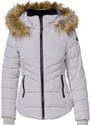 KOROSHI Zimska jakna svetlo rjava / srebrno-siva