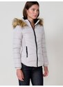 KOROSHI Zimska jakna svetlo rjava / srebrno-siva