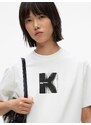 KARL LAGERFELD JEANS Majica črna / bela