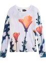 Desigual Majica 'Poppy' mornarska / korala / bela