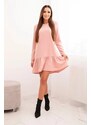 Kesi Ruffle dress in dark powder pink