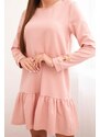 Kesi Ruffle dress in dark powder pink
